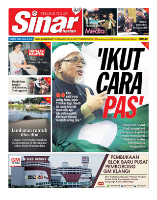 Sinar Harian Edisi Melaka/NS 22.01.17