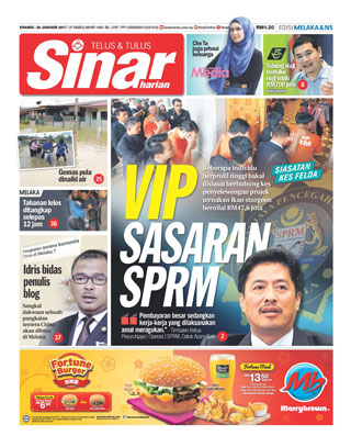 Sinar Harian Edisi Melaka/NS 26.01.17