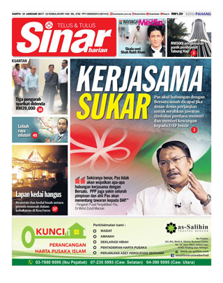 Sinar Harian Edisi Pahang 21.01.17