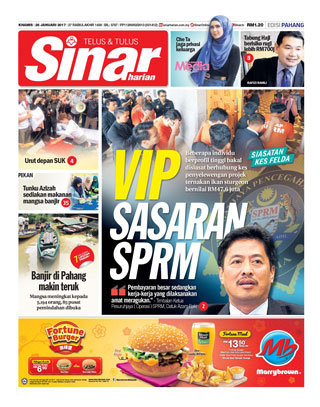 Sinar Harian Edisi Pahang 26.01.17