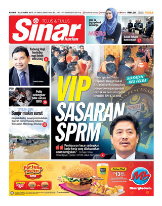 Sinar Harian Edisi Perak 26.01.17