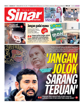 Sinar Harian Edisi Johor 03.12.17
