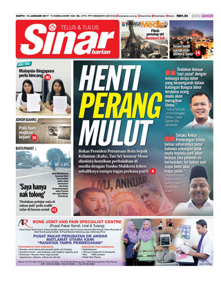 Sinar Harian Edisi Johor 14.12.17