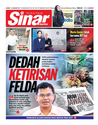 Sinar Harian Edisi Johor 19.01.17