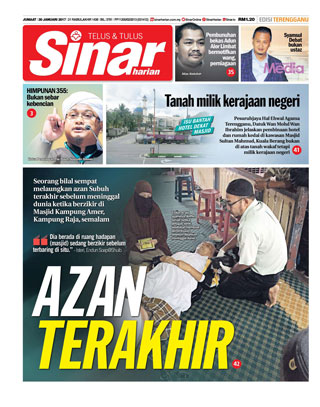 Sinar Harian Edisi Terengganu 20.01.17