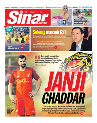 Sinar Harian Edisi Johor 17.01.17