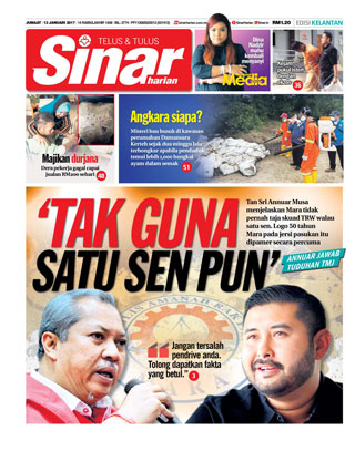 Sinar Harian Edisi Kelantan 13.12.17