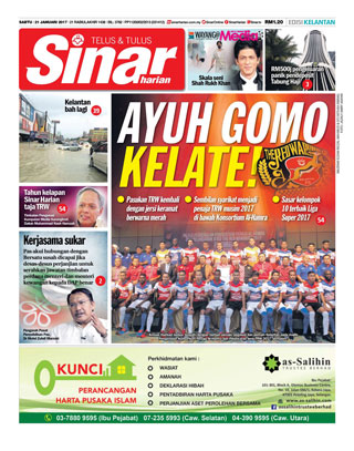 Sinar Harian Edisi Kelantan 21.01.17