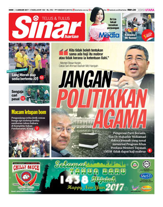 Sinar Harian Edisi Utara 02.12.17