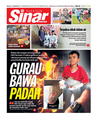 Sinar Harian Edisi Utara 24.01.17