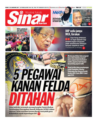 Sinar Harian Edisi Utara 25.01.17