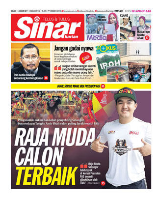 Sinar Harian Edisi Selangor/KL 03.12.17